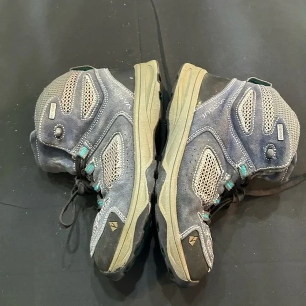 Vasque Breeze 2.0 Kids Size 4 M UltraDry Waterproof Hiking Boots Gray Teal